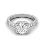 Load image into Gallery viewer, 0.50 cts Solitaire Halo Diamond Shank Platinum Ring JL PT MHD0216M   Jewelove.US
