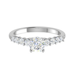 Load image into Gallery viewer, 0.50 cts Solitaire Diamond Shank Platinum Ring JL RC RD 258   Jewelove.US
