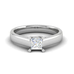 Load image into Gallery viewer, 0.50 cts Princess Cut Solitaire Platinum Ring JL PT RS PR 192   Jewelove.US
