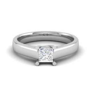 0.50 cts Princess Cut Solitaire Platinum Ring JL PT RS PR 192   Jewelove.US