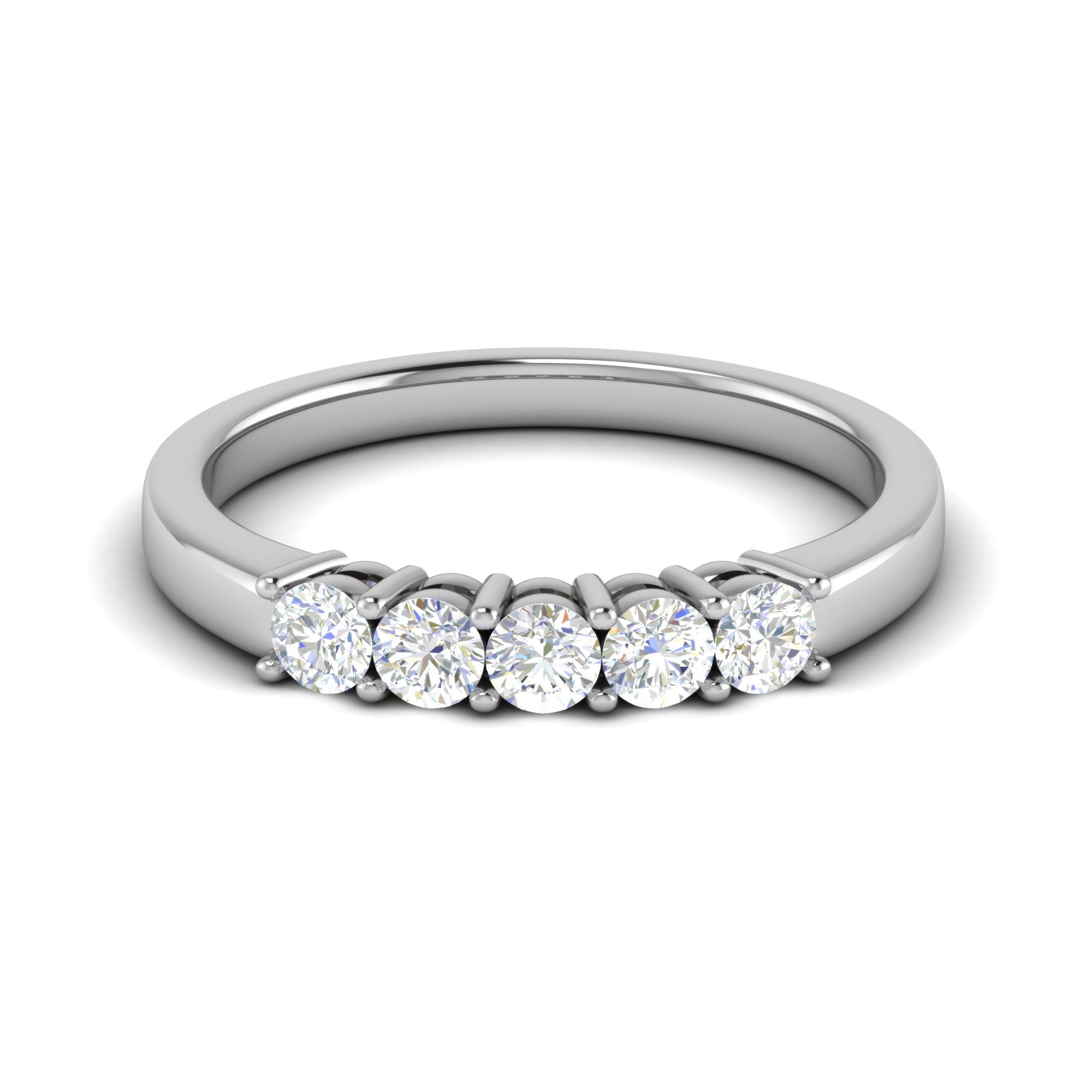 10 Pointer  Diamond Platinum Ring for Women JL PT WB RD 136  VVS-GH Jewelove