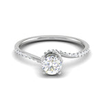 Load image into Gallery viewer, 0.30 cts Solitaire Designer Halo Diamond Shank Platinum Ring JL PT RP RD 179   Jewelove.US
