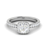 Load image into Gallery viewer, 0.50 cts. Single Halo Solitaire Diamond Shank Platinum Ring JL PT RH RD 199   Jewelove.US
