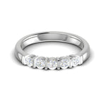 Load image into Gallery viewer, 10 Pointer Half Eternity Diamond Platinum Ring for Women JL PT WB RD 145  VVS-GH Jewelove
