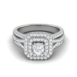 Load image into Gallery viewer, 0.30cts Solitaire Double Halo Diamond Split Shank Platinum Ring JL PT JRW1564MM   Jewelove.US
