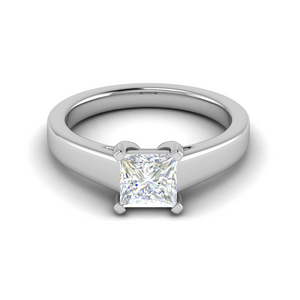 1.00 cts Princess Cut Solitaire Platinum Ring JL PT RS PR 130   Jewelove.US