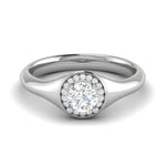 Load image into Gallery viewer, 0.50 cts Solitaire Halo Diamond Platinum Ring JL PT RH RD 215   Jewelove.US
