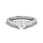 Load image into Gallery viewer, 0.50 cts Solitaire Diamond Shank Platinum Ring JL PT RP RD 131   Jewelove.US
