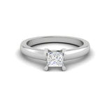 Load image into Gallery viewer, 0.50 cts Princess Cut Solitaire Platinum Ring JL PT RS PR 189   Jewelove.US
