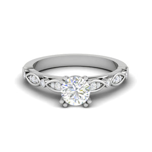 Designer 0.30 cts Solitaire Shank Diamond Platinum Ring for Women JL PT RV RD 120   Jewelove