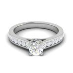 Load image into Gallery viewer, 0.50 cts Solitaire Diamond Shank Platinum Ring JL PT RC RD 254   Jewelove.US
