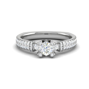 0.50 cts Solitaire Diamond Split Shank Platinum Ring JL PT RP RD 124   Jewelove.US