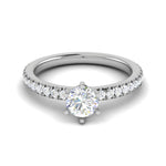 Load image into Gallery viewer, 0.50 cts Solitaire Diamond Shank Platinum Ring JL PT RC RD 252   Jewelove.US
