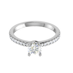 Load image into Gallery viewer, 0.50 cts Solitaire Diamond Shank Platinum Ring JL RC RD 259   Jewelove.US
