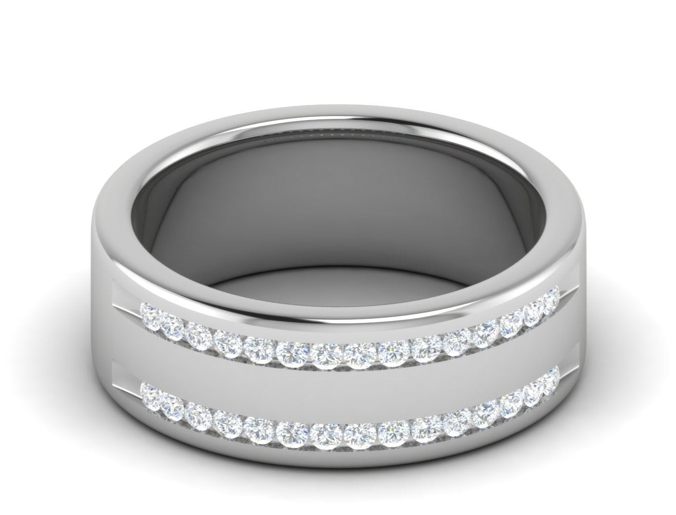 Platinum Ring with Diamonds for Men JL PT MB RD 142   Jewelove.US