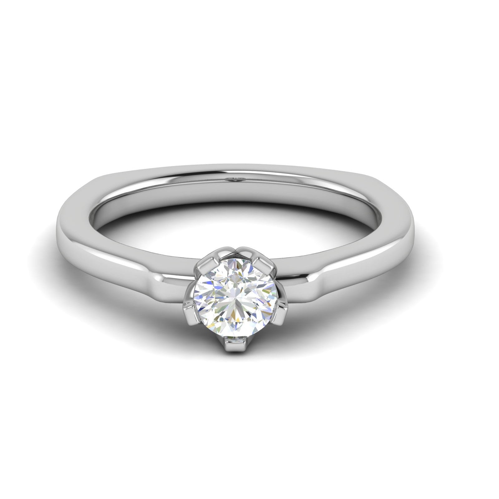 0.50 cts Solitaire Platinum Ring JL PT RS RD 140   Jewelove.US