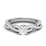 Load image into Gallery viewer, 0.50 cts Solitaire with Twisted Shank Diamonds Platinum Ring JL PT RP RD 220   Jewelove.US
