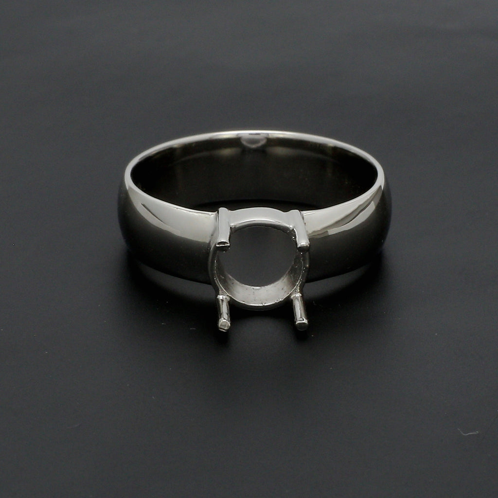 Platinum 4 Prong  Mounting Ring for Men JL PT 1220-M   Jewelove.US