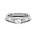 Load image into Gallery viewer, 0.30cts. Cushion Solitaire Diamond Split Shank Platinum Ring JL PT RH CU 169   Jewelove.US
