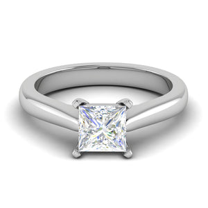 1.00 cts Princess Cut Solitaire Platinum Diamonds Ring JL PT RS PR 122   Jewelove.US