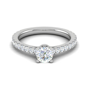 0.50 cts Solitaire Diamond Shank Platinum Ring JL PT RC RD 253   Jewelove.US