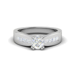 Load image into Gallery viewer, 0.50 cts Pointer Solitaire Platinum Ring with Princess Cut Diamonds JL PT RC RD 275   Jewelove.US
