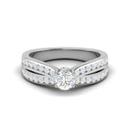 Load image into Gallery viewer, 0.50 cts Solitaire Split Diamond Shank Platinum Ring JL PT RC RD 269   Jewelove.US
