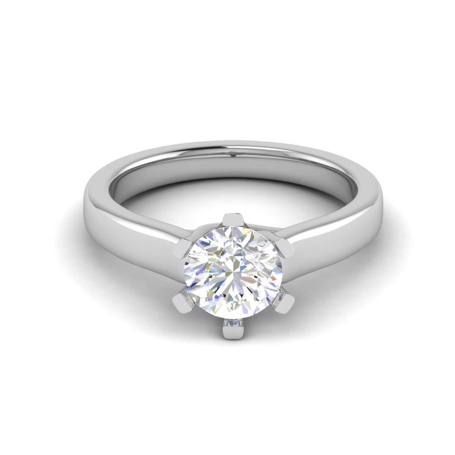 0.50 cts Solitaire Platinum Ring JL PT RS RD 126   Jewelove.US