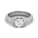 Load image into Gallery viewer, 0.50 cts. Cushion Solitaire Diamond Split Shank Platinum Ring JL PT RP CU 103   Jewelove.US
