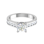 Load image into Gallery viewer, 0.50 cts Solitaire Diamond Shank Platinum Ring JL PT RC RD 266   Jewelove.US
