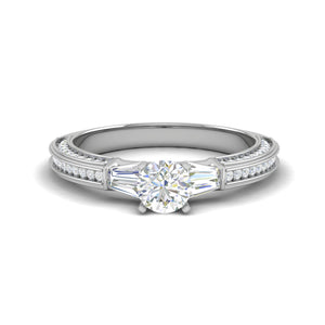 0.50 cts Solitaire Diamond Split Shank Platinum Ring JL PT RP RD 167   Jewelove.US