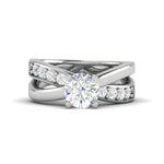 Load image into Gallery viewer, 0.50cts Solitaire Diamond Twisted Shank Platinum Ring JL PT 52029   Jewelove.US
