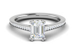 Load image into Gallery viewer, 0.50cts Emerald Cut Solitaire Diamond Shank Platinum Ring JL PT RC EM 152-A   Jewelove.US
