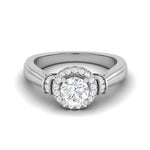 Load image into Gallery viewer, 0.50 cts Solitaire Halo Diamond Platinum Ring JL PT JRW2586MM   Jewelove.US
