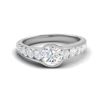 Load image into Gallery viewer, 0.50 cts Solitaire Diamond Shank Platinum Ring JL PT WB5735E   Jewelove.US
