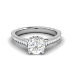 Load image into Gallery viewer, 0.50 cts Solitaire Diamond Shank Platinum Ring for Women JL PT RV RD 110   Jewelove
