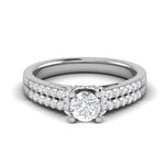 Load image into Gallery viewer, 0.50 cts Solitaire Split Diamond Shank Platinum Ring JL PT RP RD 207   Jewelove.US
