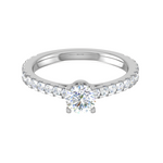 Load image into Gallery viewer, 0.50 cts Solitaire Diamond Shank Platinum Ring JL PT RC RD 253   Jewelove.US
