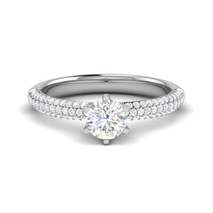 0.50 cts Solitaire Split Shank Diamond Platinum Ring JL PT RP RD 193   Jewelove.US