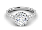 Load image into Gallery viewer, 0.50 cts Solitaire Single Halo Platinum Ring JL PT RH RD 111   Jewelove.US
