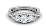 Load image into Gallery viewer, 0.50 cts Solitaire with Twisted Shank Diamond Platinum Ring JL PT R3 RD 169   Jewelove.US
