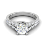 Load image into Gallery viewer, 0.50 cts Solitaire Platinum Diamond Split Shank Ring JL PT PR RD 100   Jewelove.US
