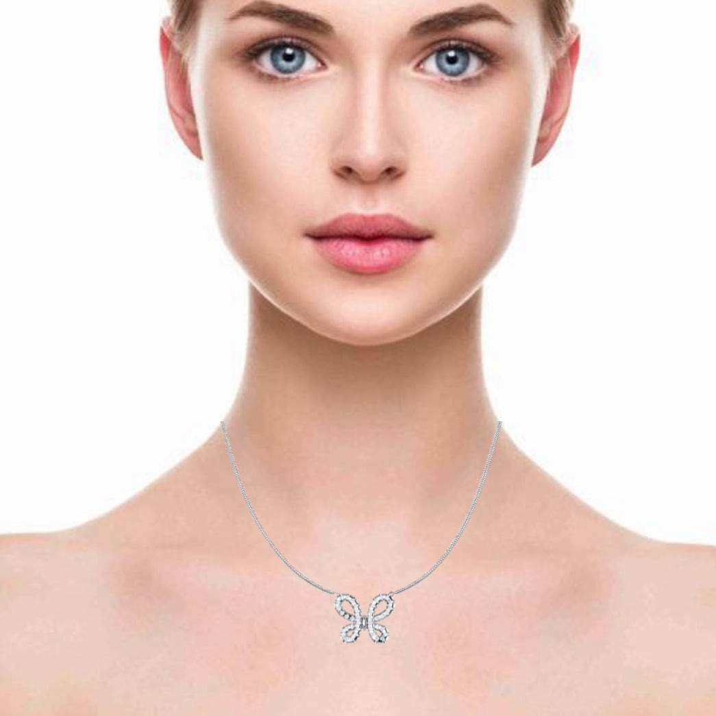 Platinum Pendant with Diamonds for Women JL PT P PF RD 117   Jewelove.US