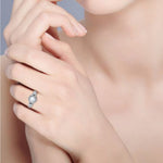 Load image into Gallery viewer, 0.50 cts. Solitaire Double Halo Diamond Split Shank Platinum Ring JL PT RP CU 191   Jewelove.US
