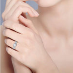 Load image into Gallery viewer, 0.30cts Solitaire Halo Diamond Twister Shank Platinum Ring JL PT RH RD 301   Jewelove.US
