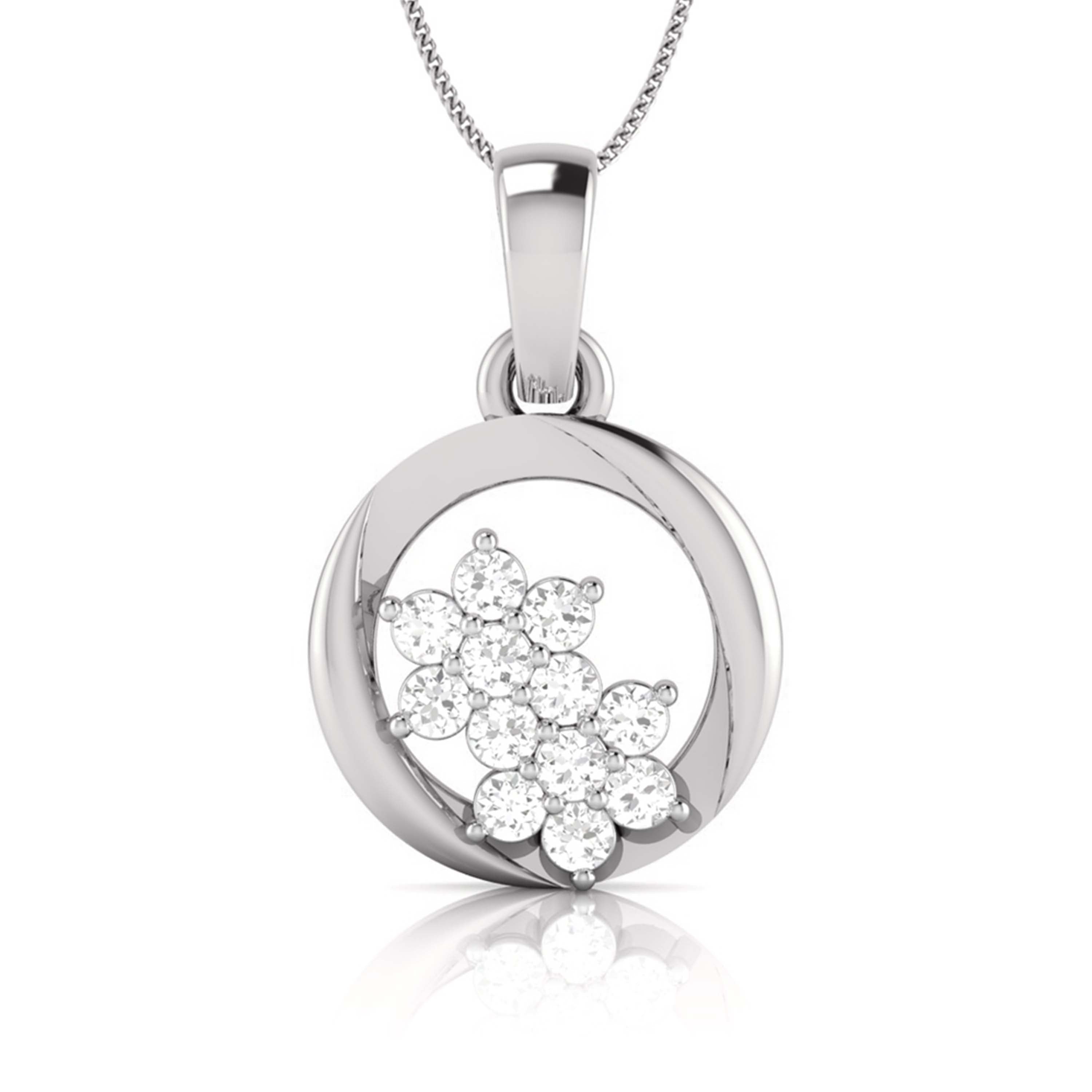 Platinum Diamond Pendant Set JL PT P BT 74-H  Pendant Jewelove.US