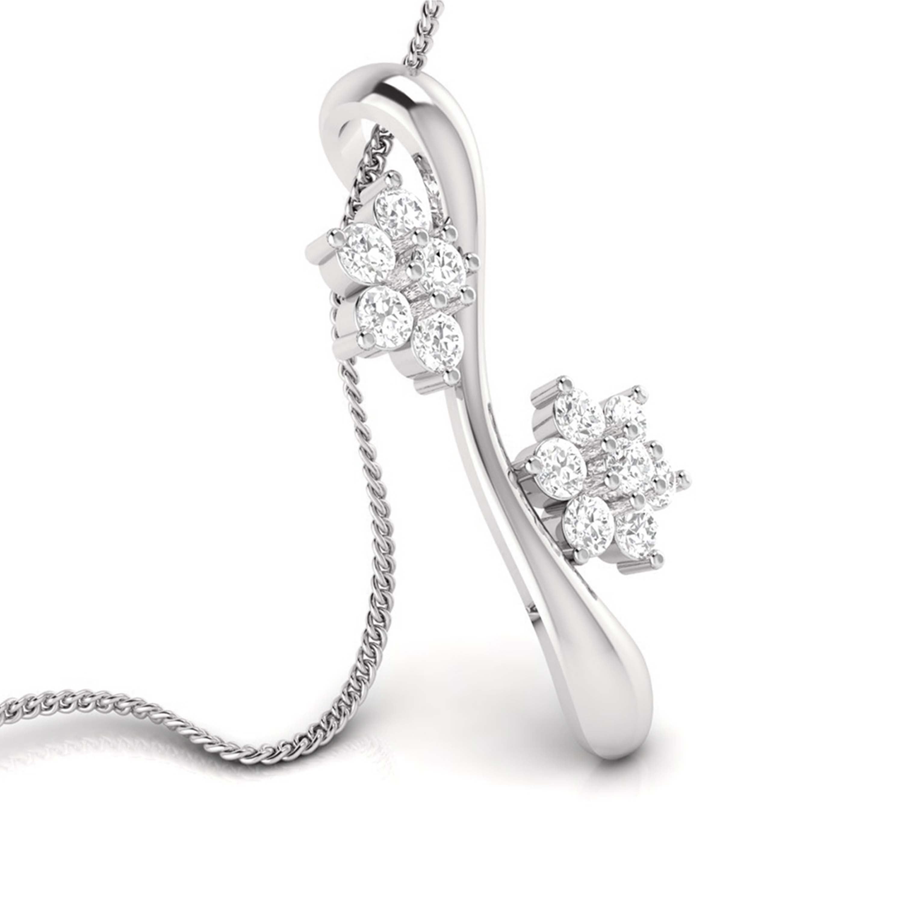 Platinum Diamond Pendant Set JL PT P BT 75-E   Jewelove.US