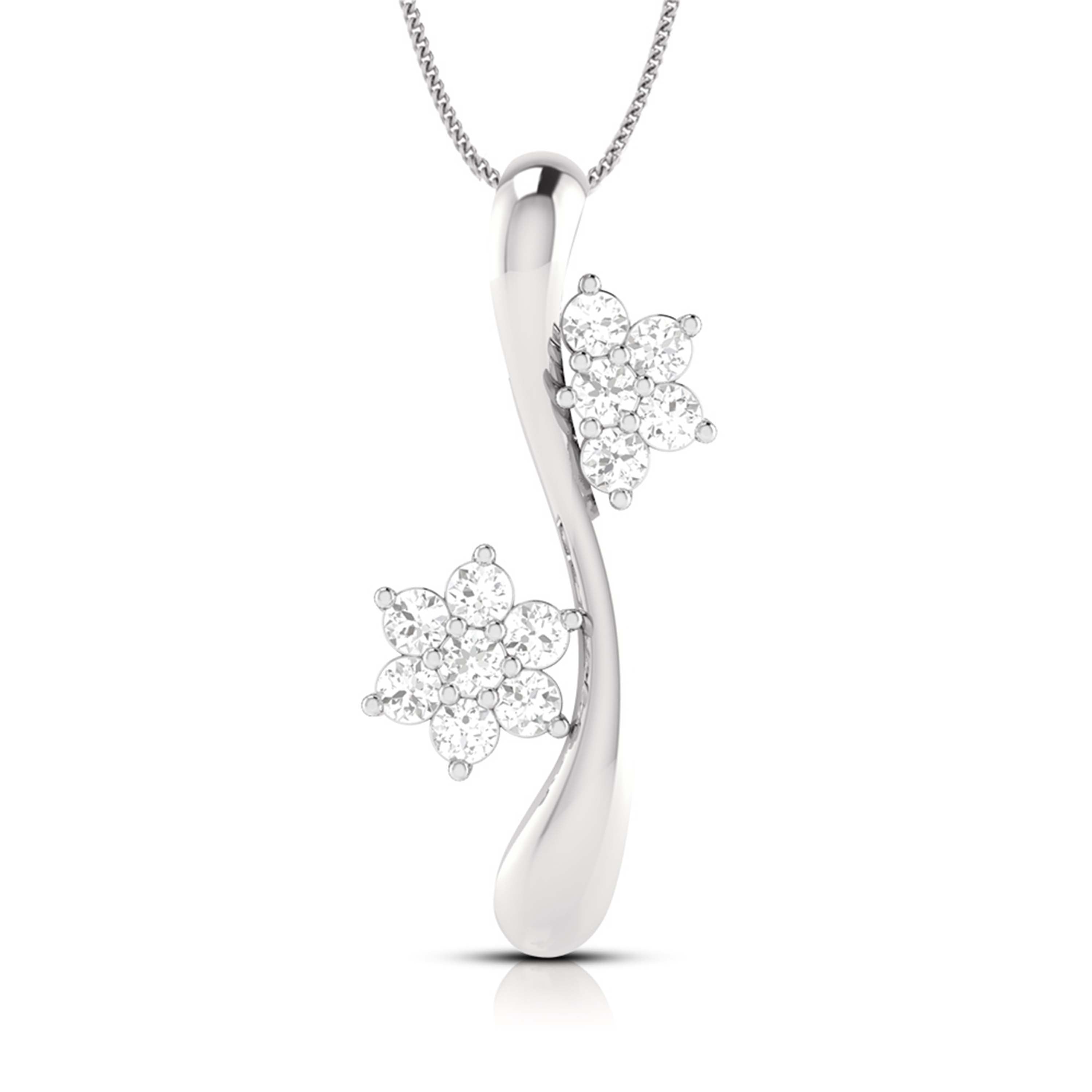 Platinum Diamond Pendant Set JL PT P BT 75-E   Jewelove.US