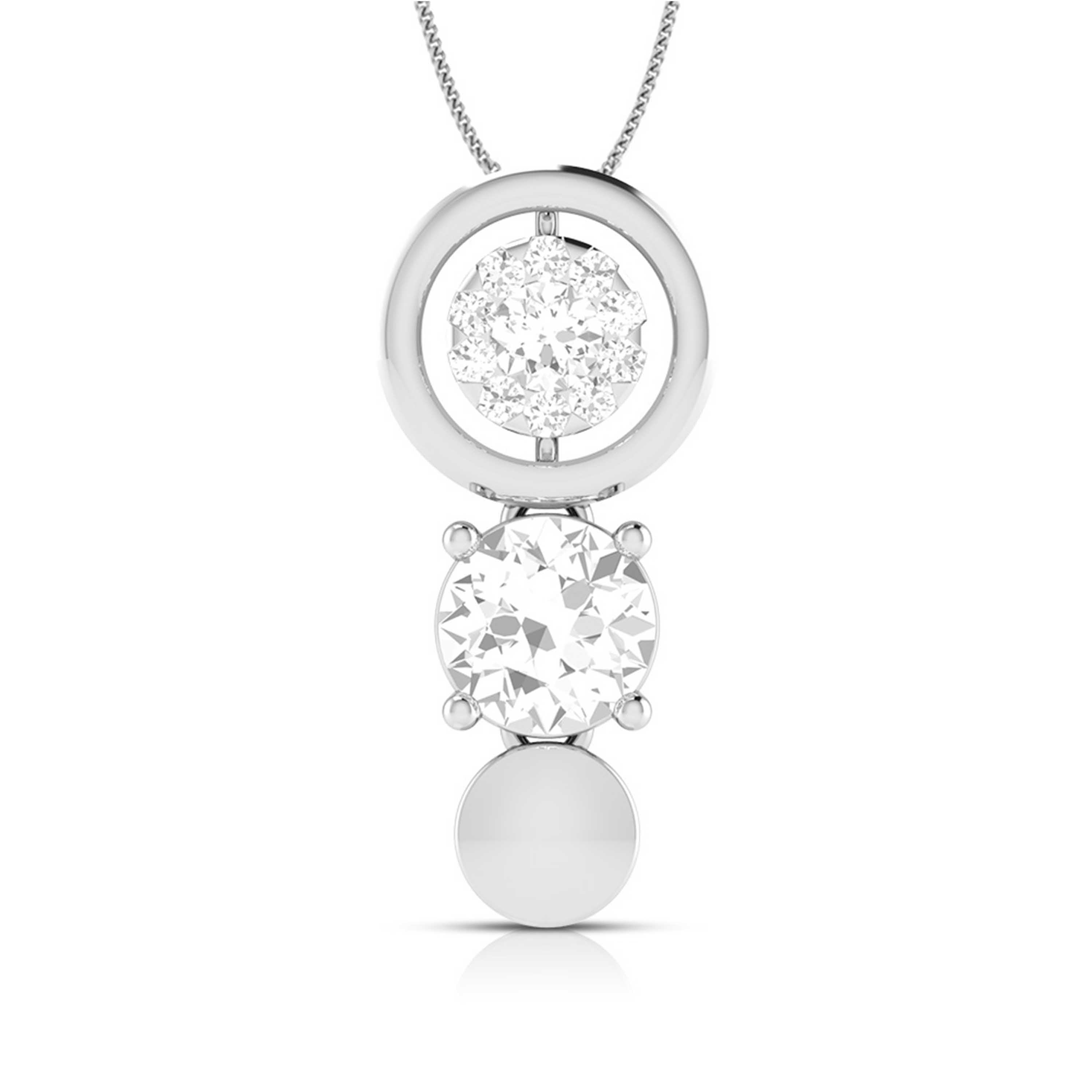 Designer Platinum with Diamond Solitaire Pendant Set for Women JL PT PE 78A  Pendant Jewelove.US