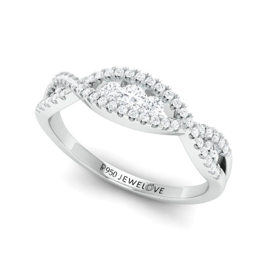 1 CT. T.W. Diamond Infinity Twist Shank Engagement Ring in 10K White Gold |  Zales